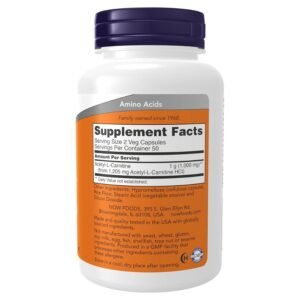 NOW Supplements Acetyl-L Carnitine 500 mg 100 Veg Capsules price in Bangladesh