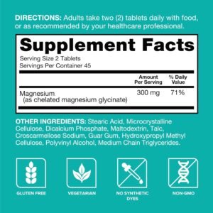 Qunol Magnesium Glycinate 300mg, 100% Glycinate Chelated Magnesium Supplement, (90 Tablets) Price in Bangladesh