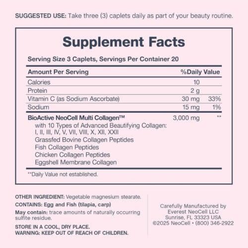 NeoCell Super Multi Collagen Peptides 10 Types of Collagen Skin Hair and Nails 120 Tablets price in Bangladesh