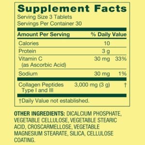 Spring Valley Collagen Type 1 & 3 Plus Vitamin C Hair Skin Nails 1,000 mg 90 Count price in Bangladesh