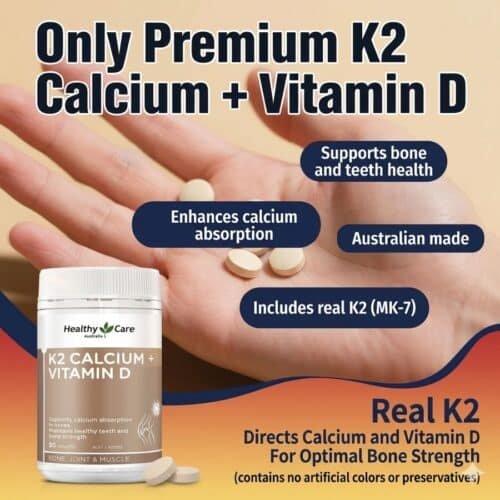Healthy Care K2 Calcium + Vitamin D 90 Tablets Price in Bangladesh