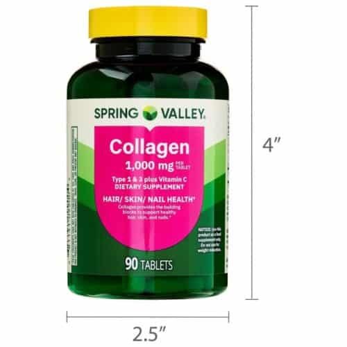 Spring Valley Collagen Type 1 & 3 Plus Vitamin C Hair Skin Nails 1,000 mg 90 Count price in Bangladesh