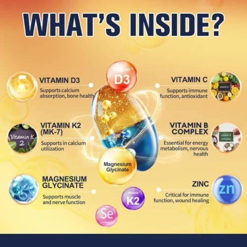Totaria Magnesium Glycinate 180mcg + Vitamin D3 5000 IU & K2 120 Softgels price in Bangladesh