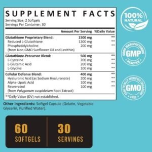 Zeylamum 2400 MG Liposomal Glutathione (60 Softgels) price in Bangladesh