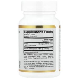 California Gold Nutrition, Vitamin D3 + K2, (60 Veggie Capsules) price in Bangladesh