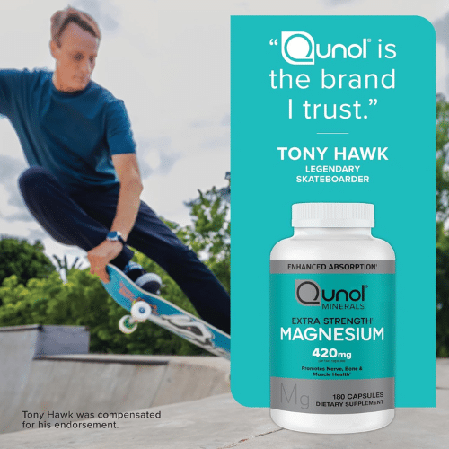 Qunol Magnesium Capsules 420mg, 100% DV, High Absorption Magnesium Supplement