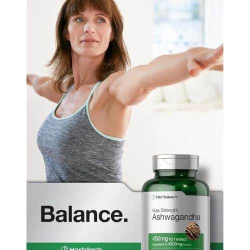 Horbäach Ashwagandha Supplement | Max Strength| Non-GMO, Gluten Free (120 Capsules)