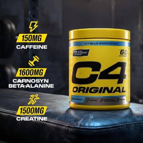 C4 Original Beta Alanine Sports Nutrition Bulk Pre Workout Powder (60 Servings)