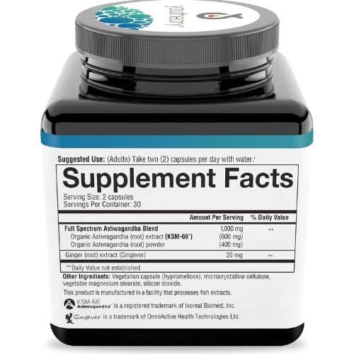 Youtheory Ashwagandha - with Organic KSM-66 Ashwagandha, Support Stress Relief & Energy Levels*(60 Capsules) price in Dhaka