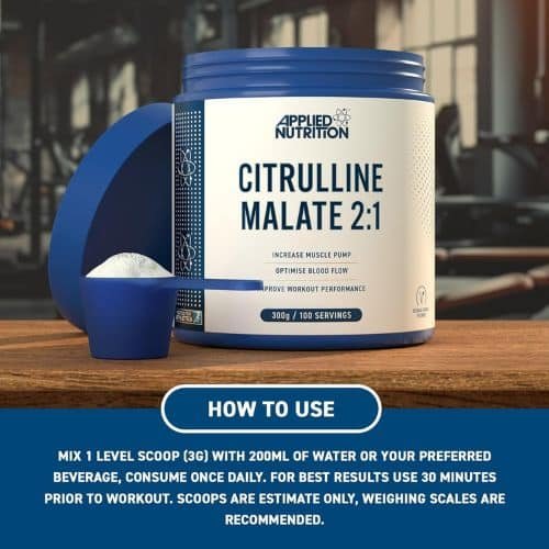 Applied Nutrition Citrulline Malate 2:1 |Nitric Oxide Booster Amino Acid (100 Serving)